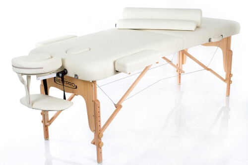 Massage Table + Massage Bolsters RESTPRO® VIP 2 CREAM