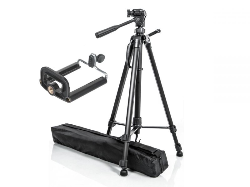 Statīvs fotokamerai Tripod 3D 146cm ar telefona turētāju un futlāri, ST-520 (foto_04100)