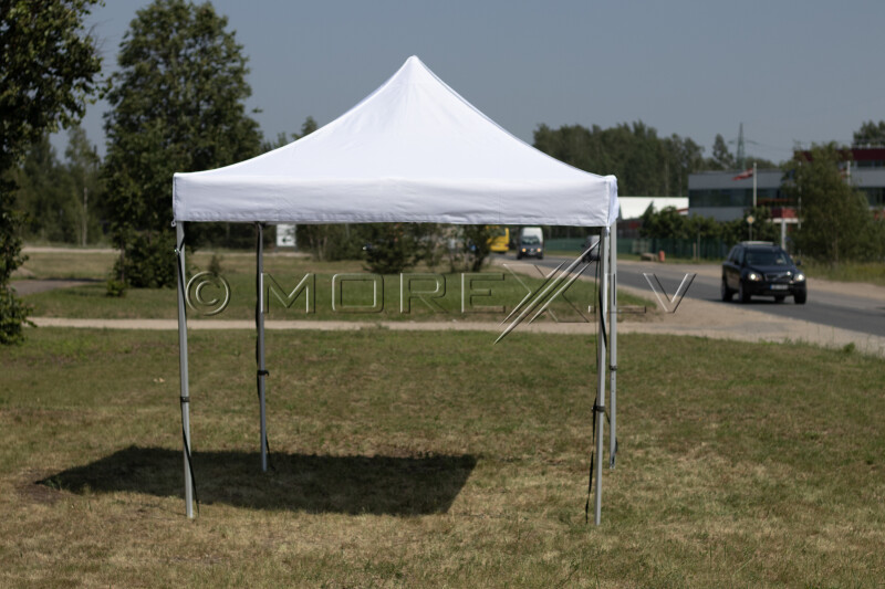 Pop Up Folding white awning 3x3 m + green roof and canopy walls (50x50x1.8 mm frame, N series)