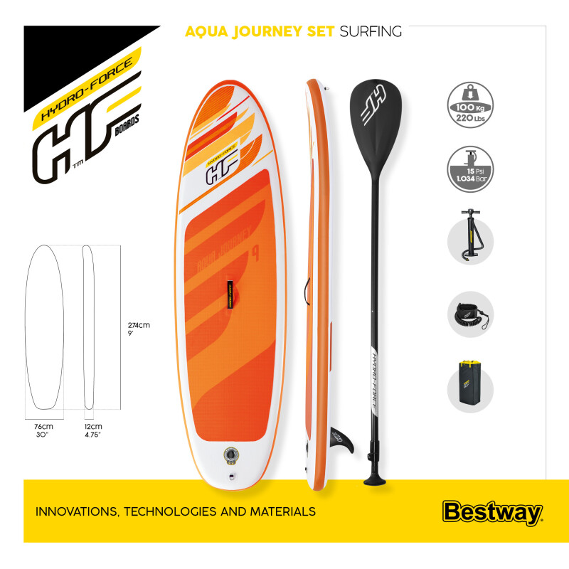 SUP доска Bestway Aqua Journey 65349, 274x76x12 см