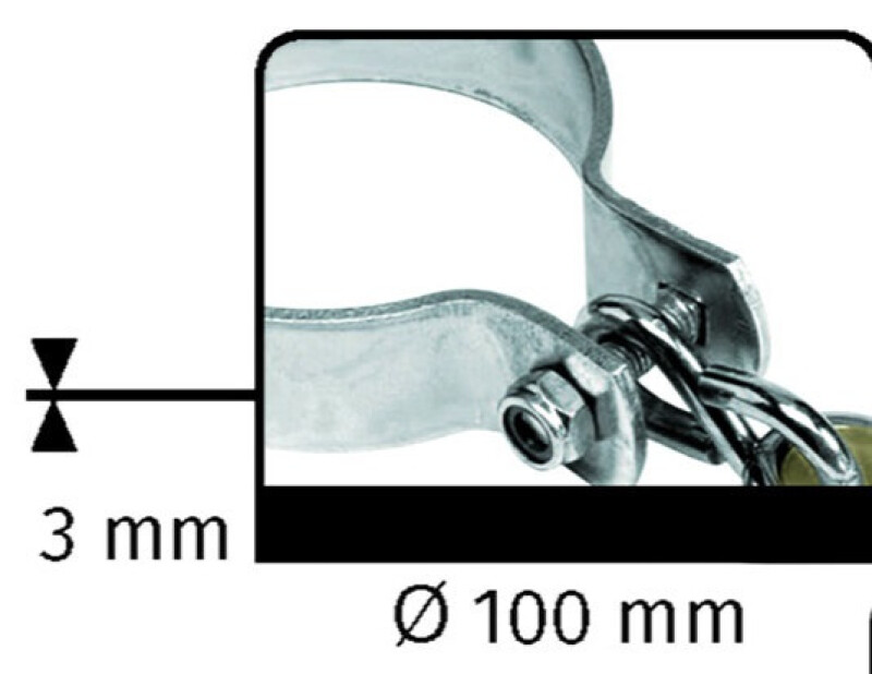 Swing hook, round Ø100 mm, М10