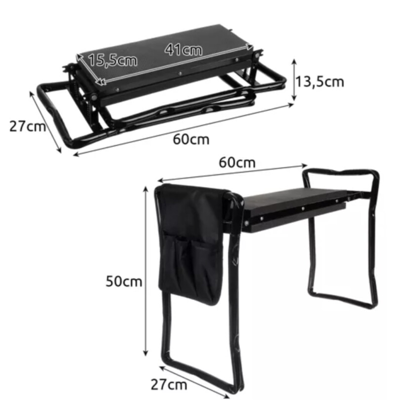 Garden kneeler with toolbox