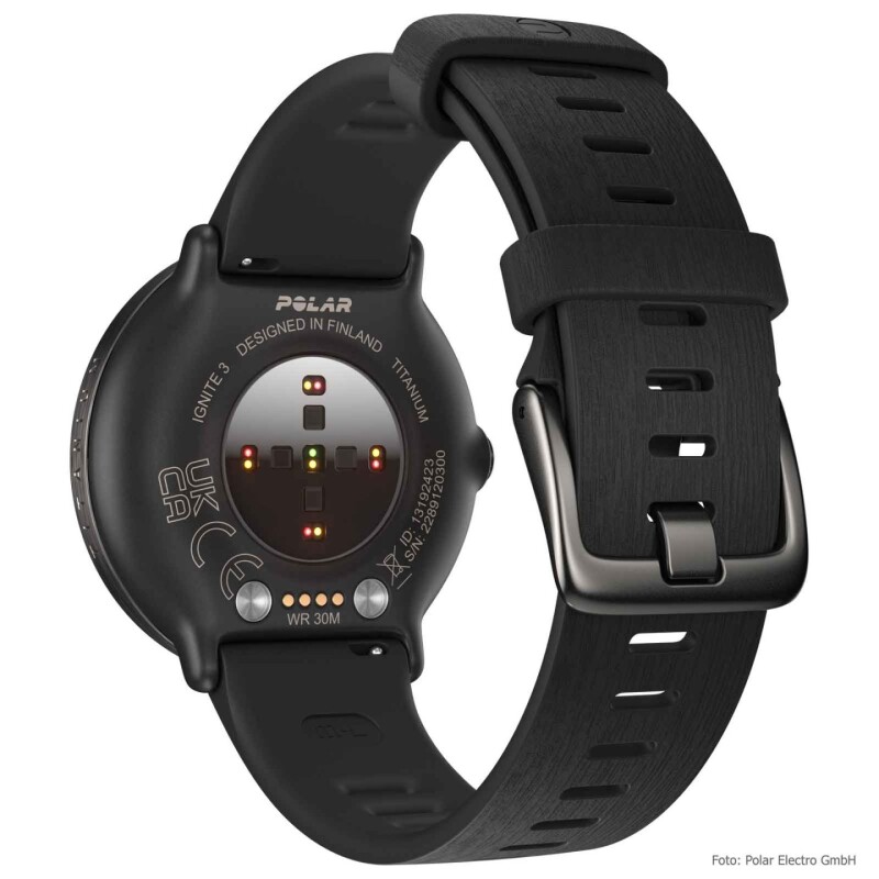 Sporta pulkstenis POLAR IGNITE 3 TITANIUM BLACK, S-L