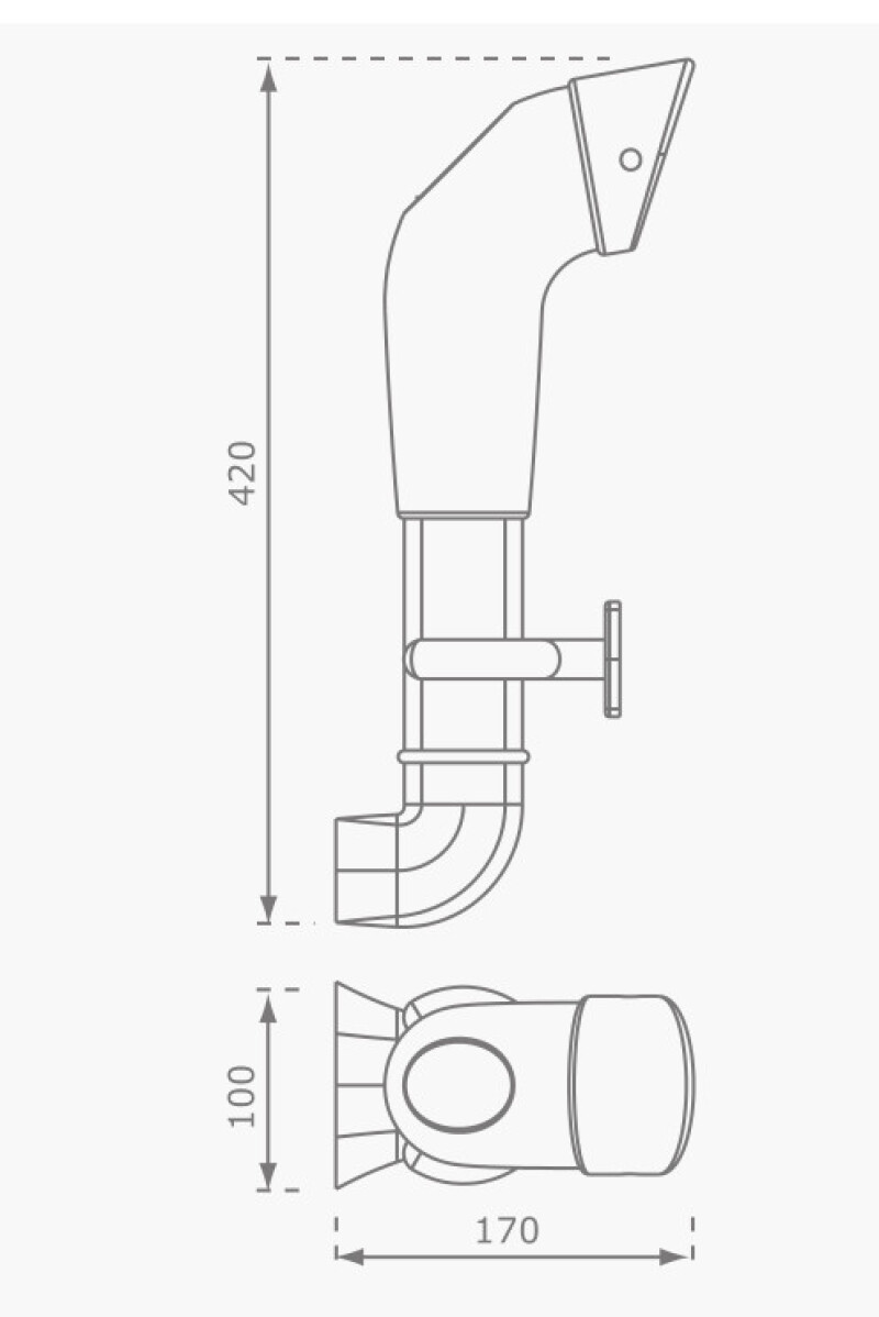 Periskops ar stiprinājumiem, КВТ, garums 420 cm