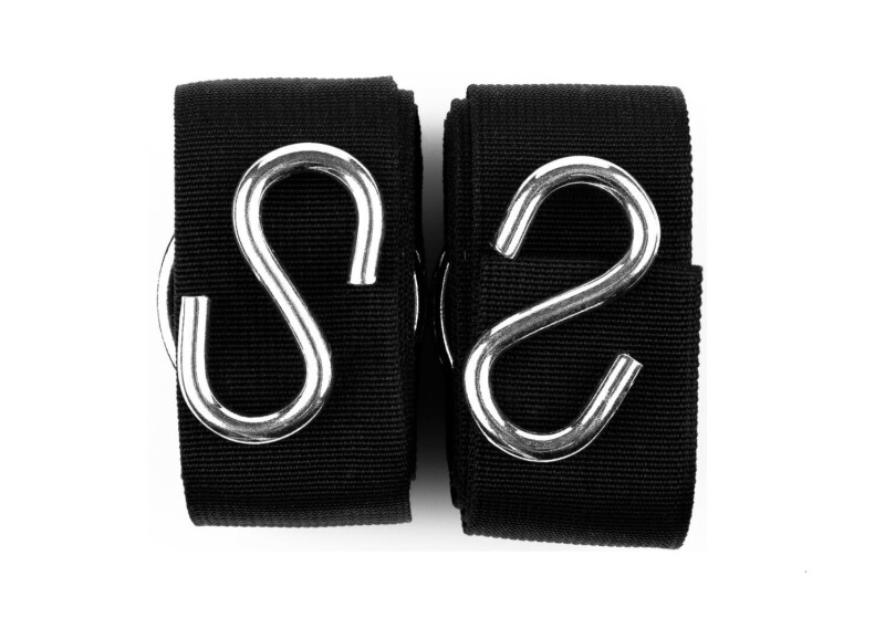 Set of 2 straps for attaching a hammock, 3 m, black