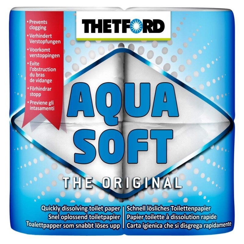 Легкорастворимая туалетная бумага - Thetford Aqua Soft 4 Pack