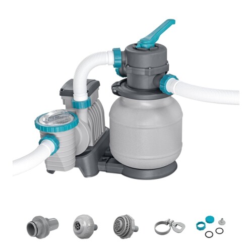Bestway 58497 baseinu smilšu filtrs un sūknis 6056 L, tvertne 9 kg