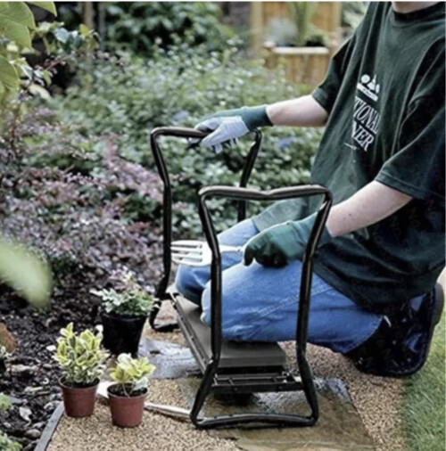 Garden kneeler with toolbox