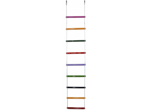 Ladder for swedish walls, 9 bars, rainbow