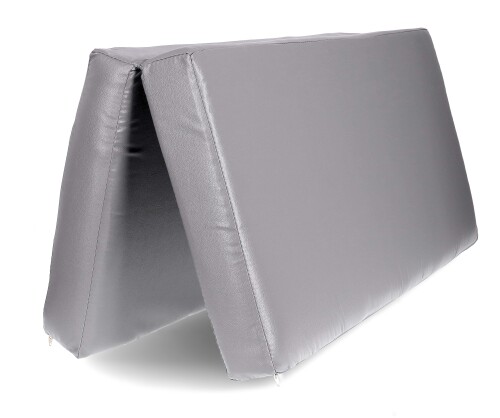 Folding sports mat 100x100 cm, gray