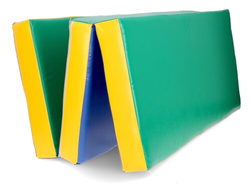 Folding sports mat 150x100 cm, blue-green