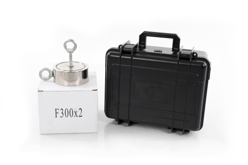 Поисковый магнит F300X2 Black Magnet 2x300 кг c чемоданом BOX600