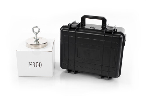 Поисковый магнит F300 Black Magnet 300кг c чемоданом BOX600