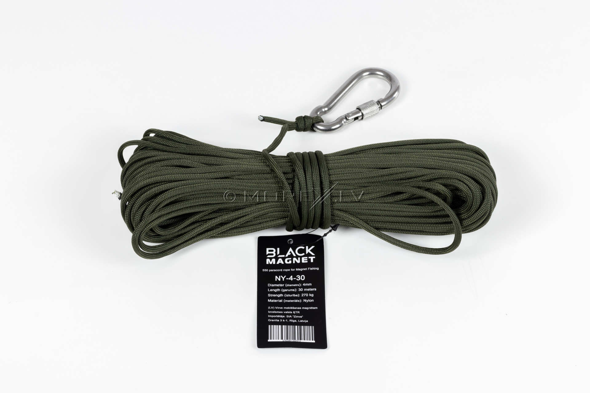 4 mm x 30 m paracord rope for Search Magnet Black Magnet ROPE-NY